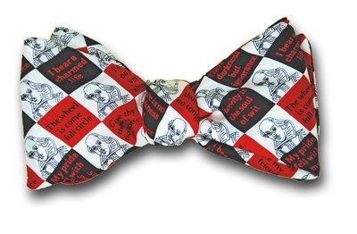 Men's Angled Shakespeare Theater Thespian Silk Bow Tie