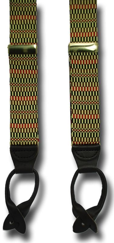 Men&#39;s Suspenders Exotic Check Braces