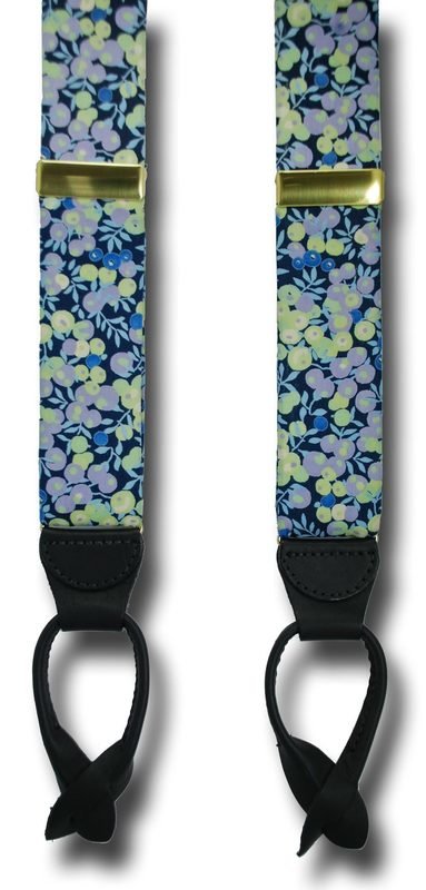 Mens Suspenders Liberty of London Wiltshire in Blues Braces