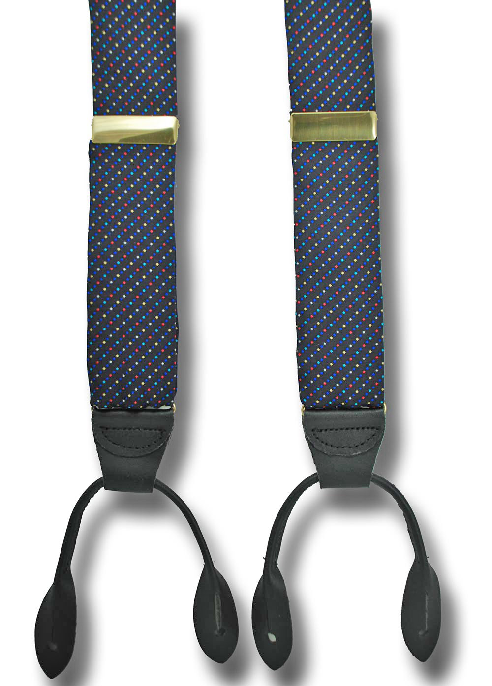 Men's Suspenders Multi Color Confetti Micro Dot Braces