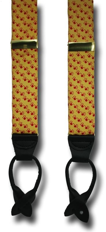 Men's Suspenders Surgeon's/Obstetrician's Hand Prints Braces