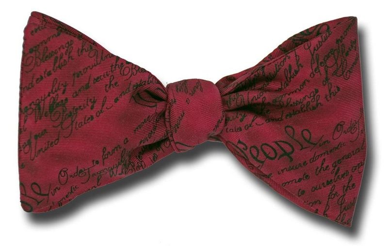Angled US Constitution-We The People - Hamilton Bow Tie