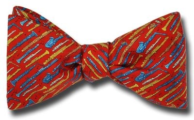 Angled Woodwind Instruments Bow Tie