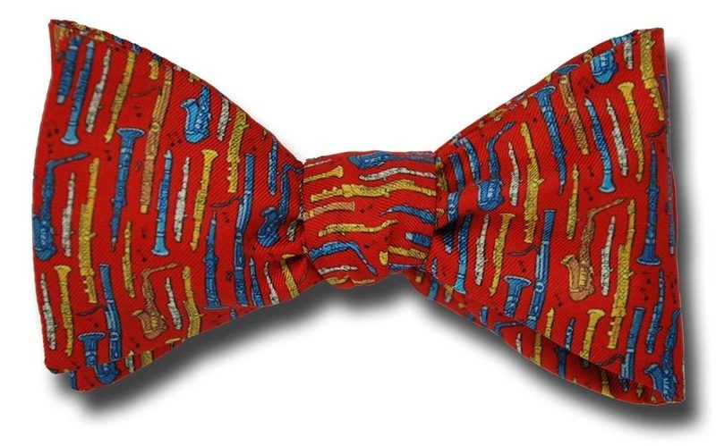 Vertical Woodwind Instruments Bow Tie