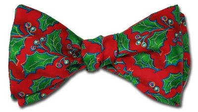 Christmas Holly Bow Tie