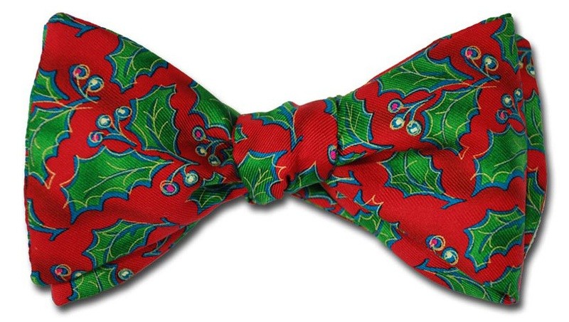 Christmas Holly Bow Tie