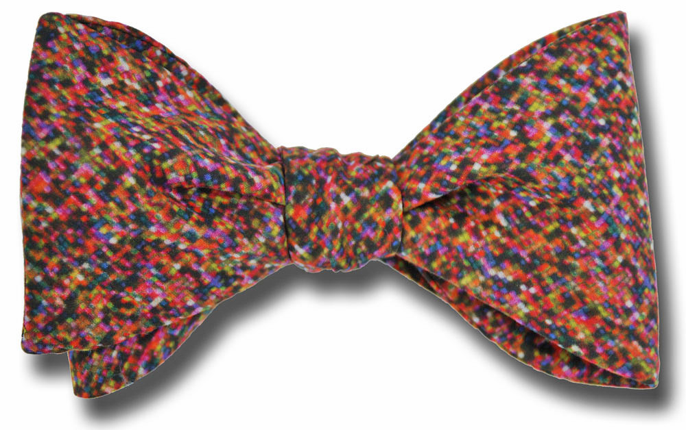 Liberty of London Virtual Light Pixels in Reds Bow Tie