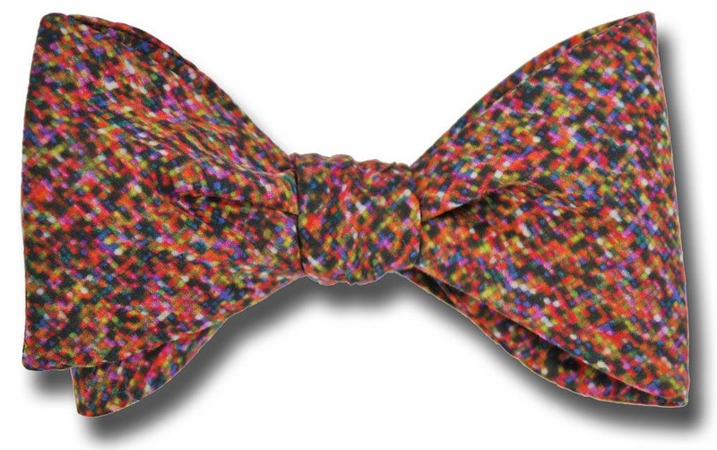 Liberty of London Virtual Light Pixels in Reds Bow Tie