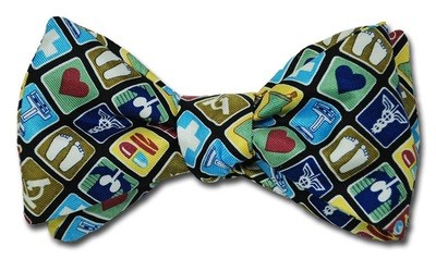 Medical Caduceus Bow Tie