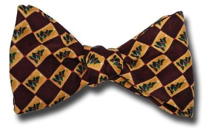 Christmas Tree Check Bow Tie