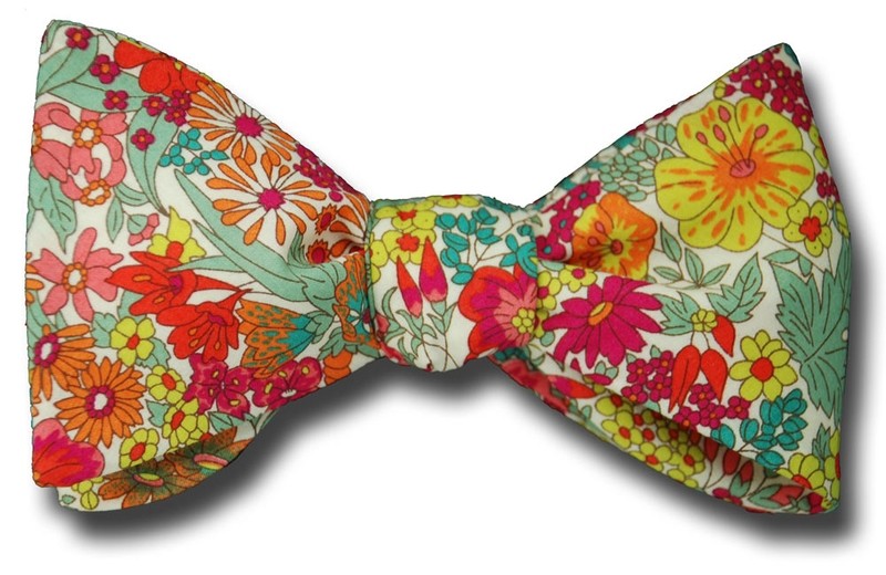 Liberty of London Margaret Annie Bright Floral Bow Tie