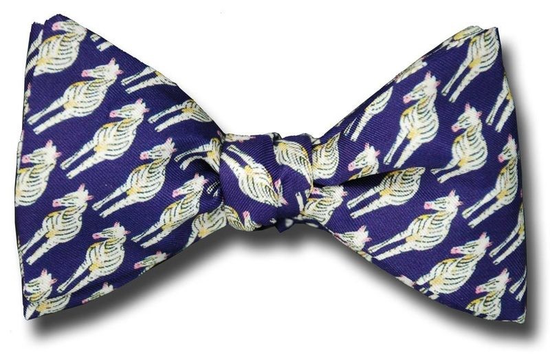 Hearing Hoof Beats Zebra Bow Tie