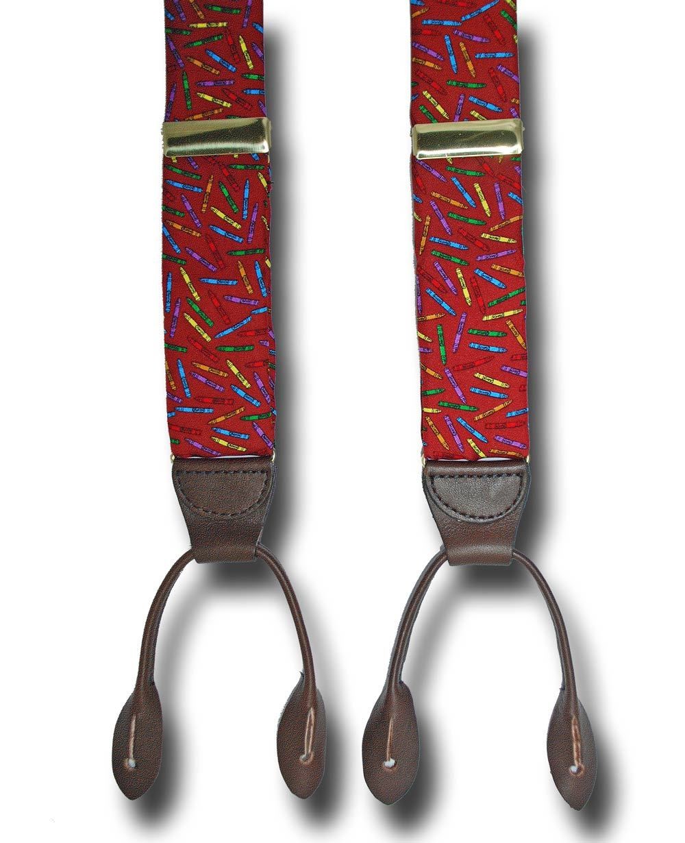 Men's Suspenders Crayon Braces
