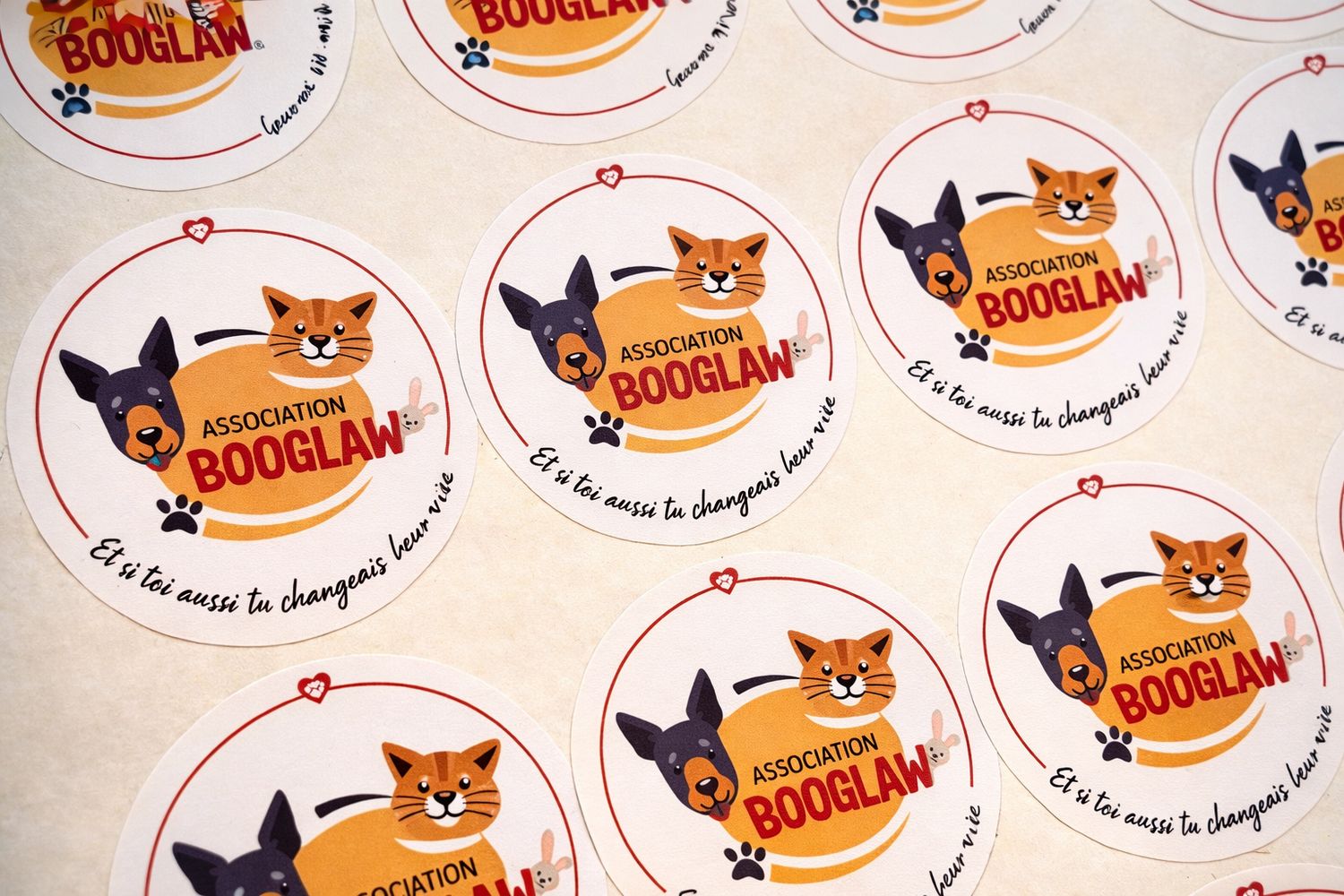 Sticker BOOGLAW - "Et si toi aussi tu changeais leur vie"