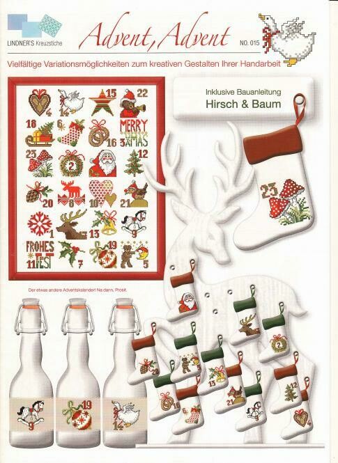 Stickvorlage "Advent, Advent"