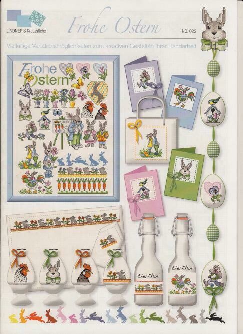 Stickvorlage" Frohe Ostern"