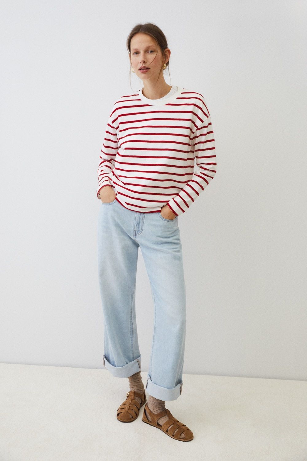 FELPA STRIPES ROJO