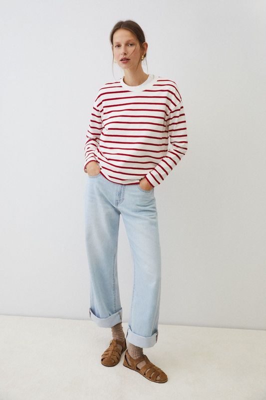 FELPA STRIPES ROJO