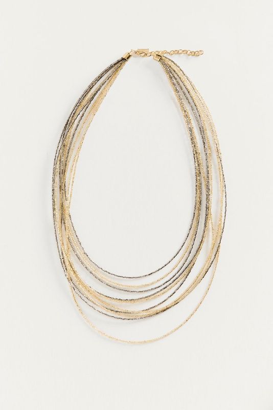 COLLAR CASCADA GOLD-SILVER
