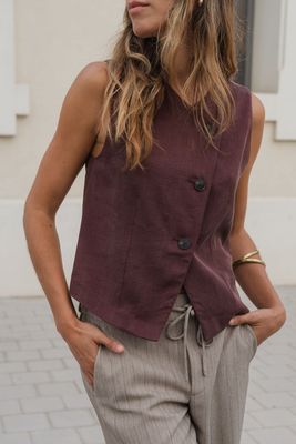 CHALECO CANNES CHESTNUT