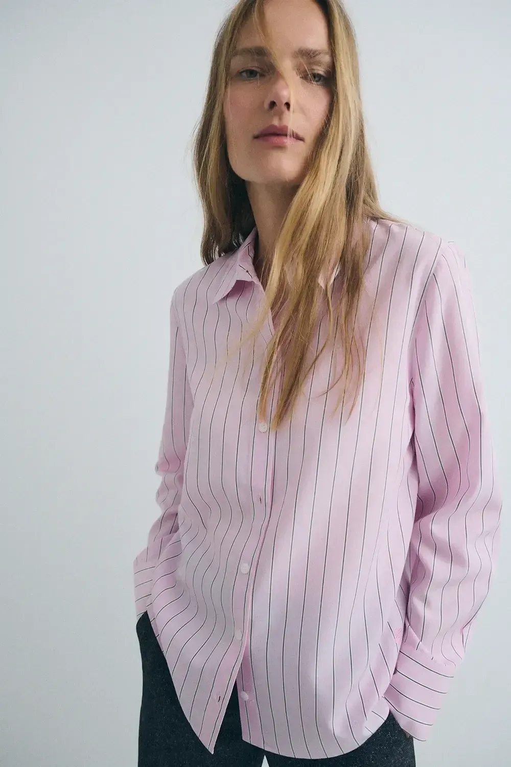 CAMISA HARVEY STRIPES ROSA