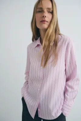 CAMISA HARVEY STRIPES ROSA