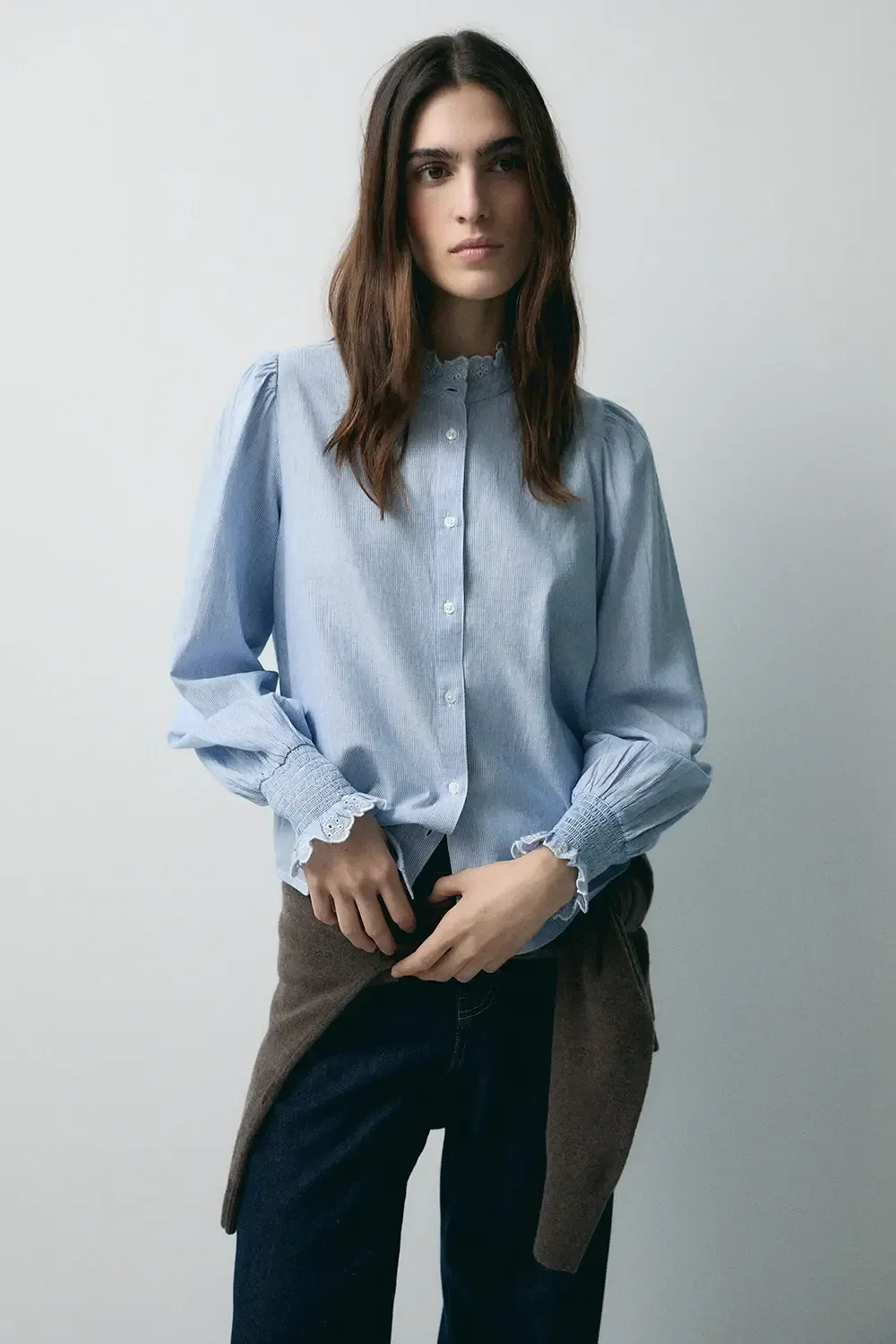 CAMISA BERTHA RAYA AZUL