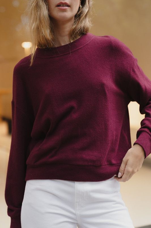 FELPA BERKELEY BURDEOS