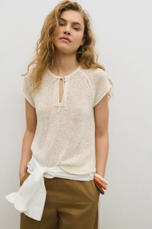 TOP EMEU LINO NATURAL