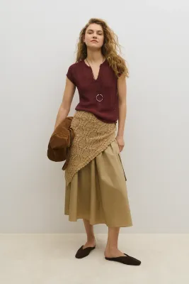 TOP EMEU LINO  SPICY RED