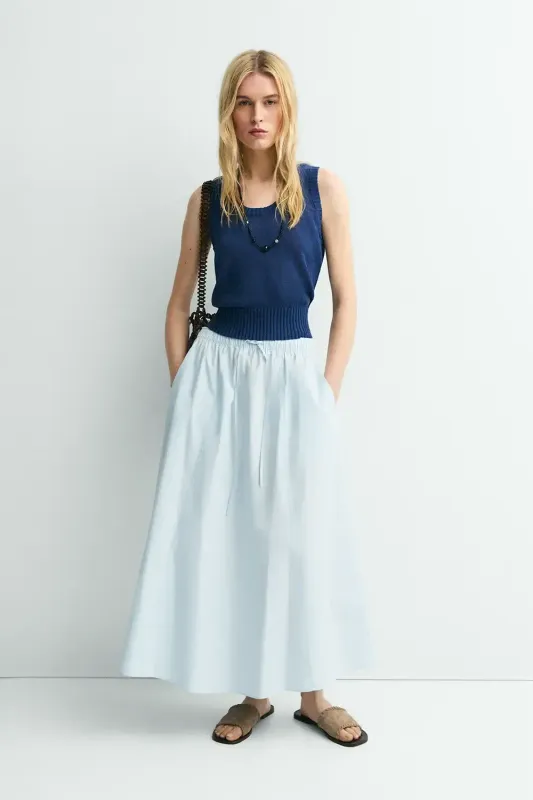 FALDA BUBBLE CELESTE