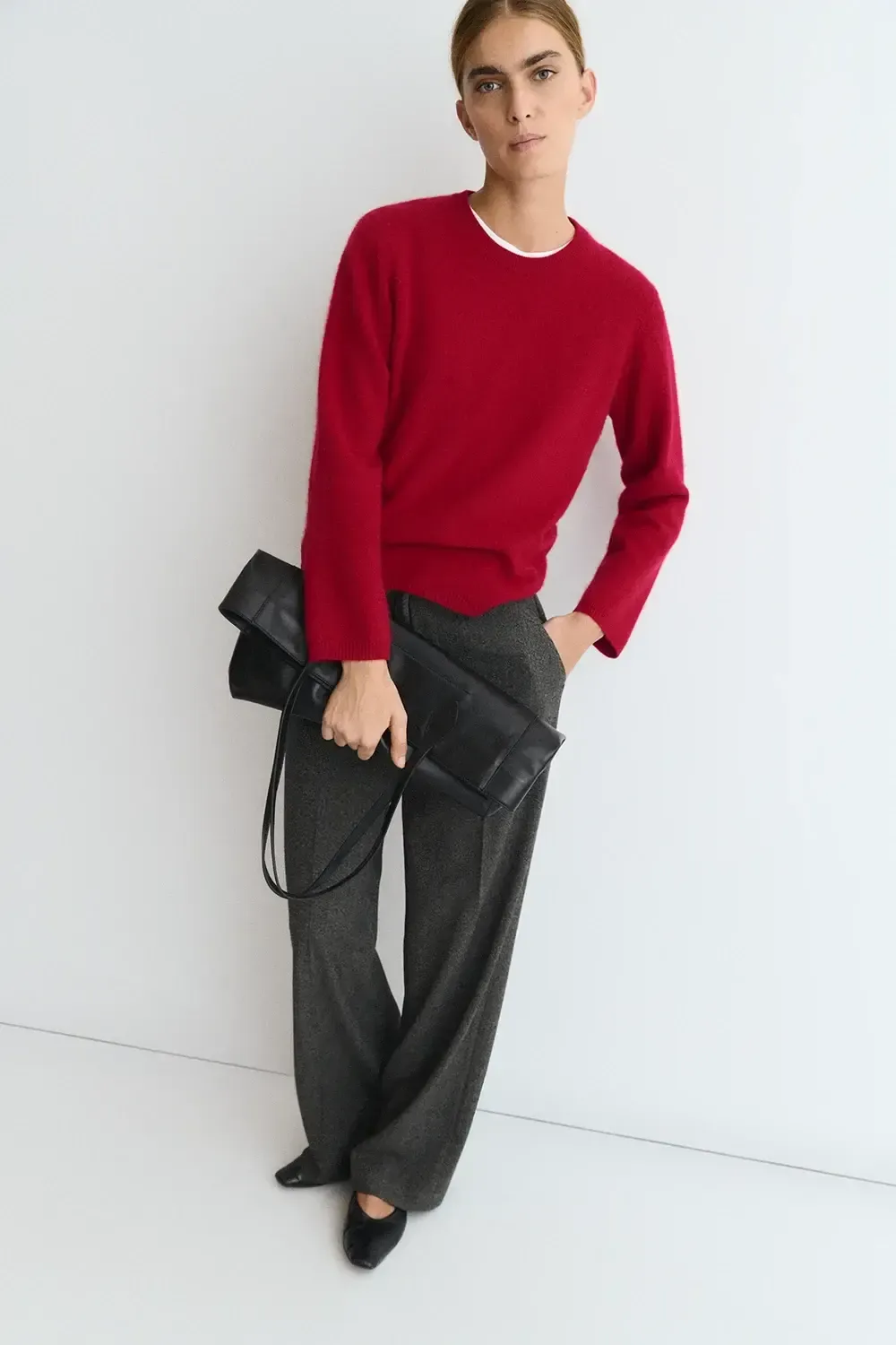 PANTALON CAMERON GRIS MELANGE PANTALON CAMERON GRIS MELANGE