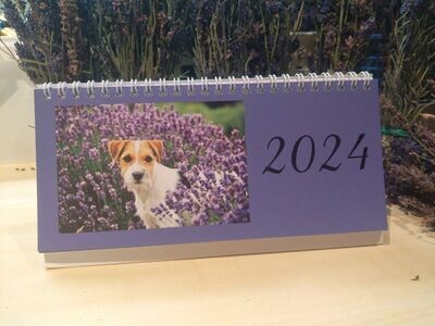 Lavendel Schreibtisch-Kalender 2024