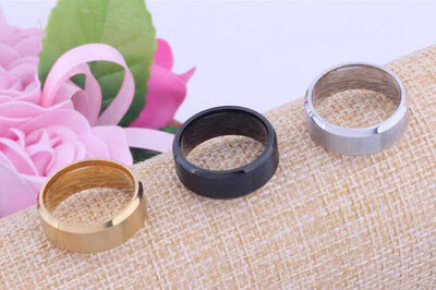Stainless Steel Personality Rings - BLACK/GOLD/SILVER