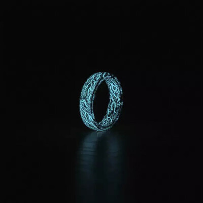 Blue Lightning - Special Handmade Wood Resin Ring