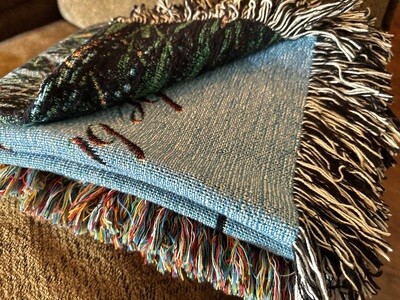 Custom Woven Tapestry Blanket in Two Sizes