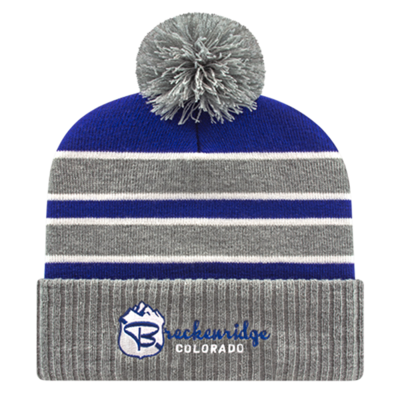 Custom Double Stripe Knit Cap with Ribbed Cuff
