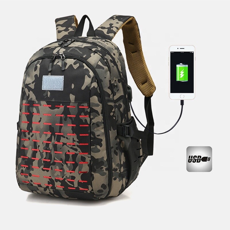 Camouflage Backpack/ 3D Outdoor Leisure Travel Large Capacity USB