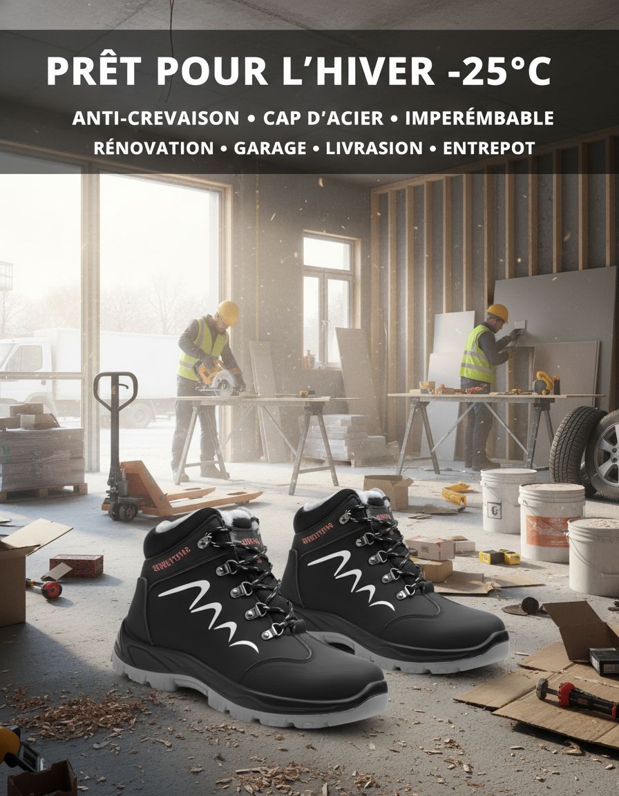Winter Safety shoes/ Cap D'acier/ light/ metal toe/ steel toe/Waterproof/hiver