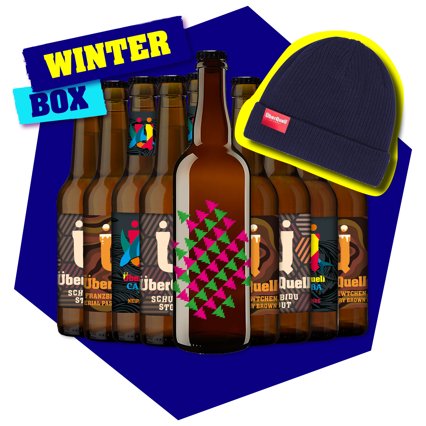 Winter Box wahlweise mit ÜberQuell Bio-Baumwoll-Beanie