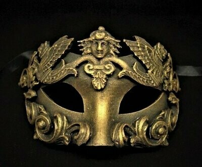 Máscara barroca en bronce