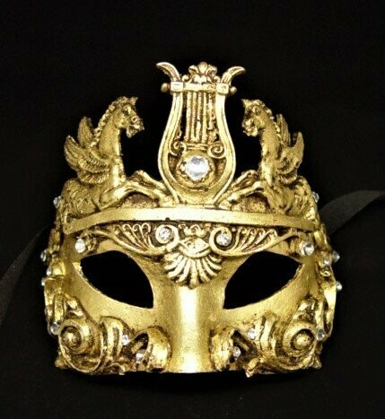 Máscara barroca "Pegaso" en oro