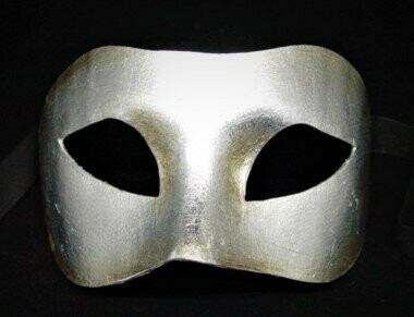 Máscara veneciana plateada