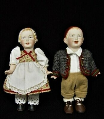 Hansel y Gretel ,muñecos de porcelana.