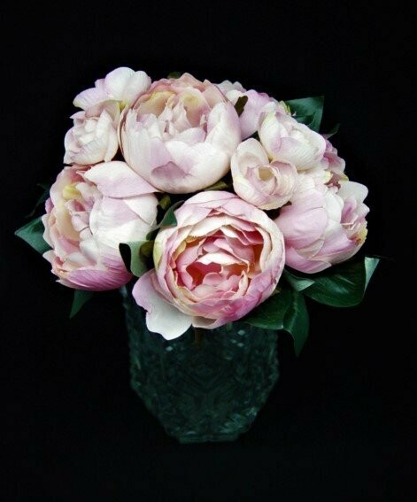 Bouquet de peonías rosa pastel