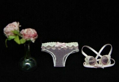 Conjunto lencería en miniatura(blanco)