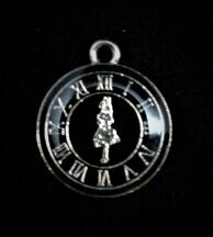 Reloj de "Alicia en el país de las maravillas" negro y dorado