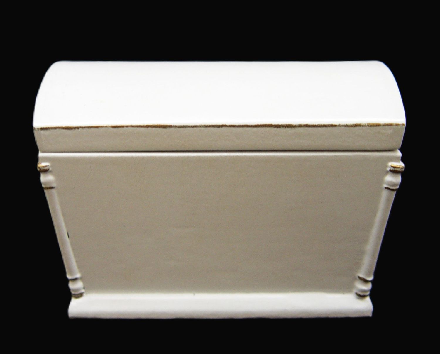 Baúl madera lacada blanco roto