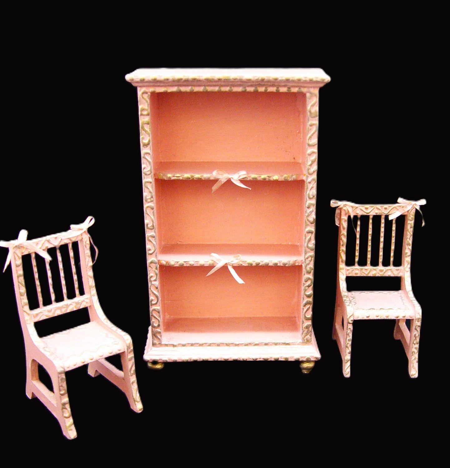 Conjunto estantería infantil rosa