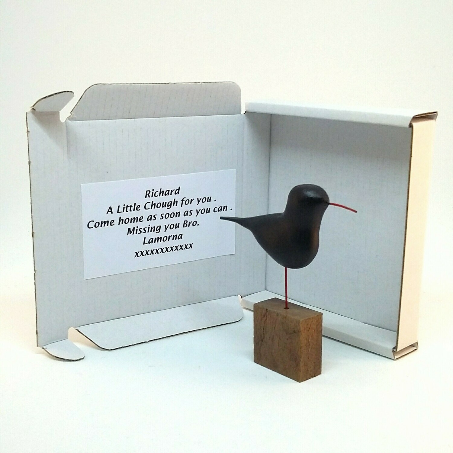 Chough in a  Message Box